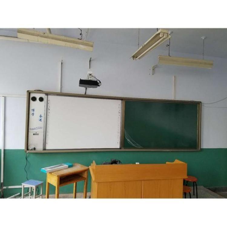 推拉教学绿板厂家现货 米黄板施工