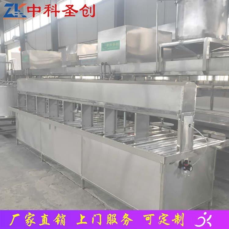 中科圣创大豆腐生产线价格 自动气压三盒豆腐机价格