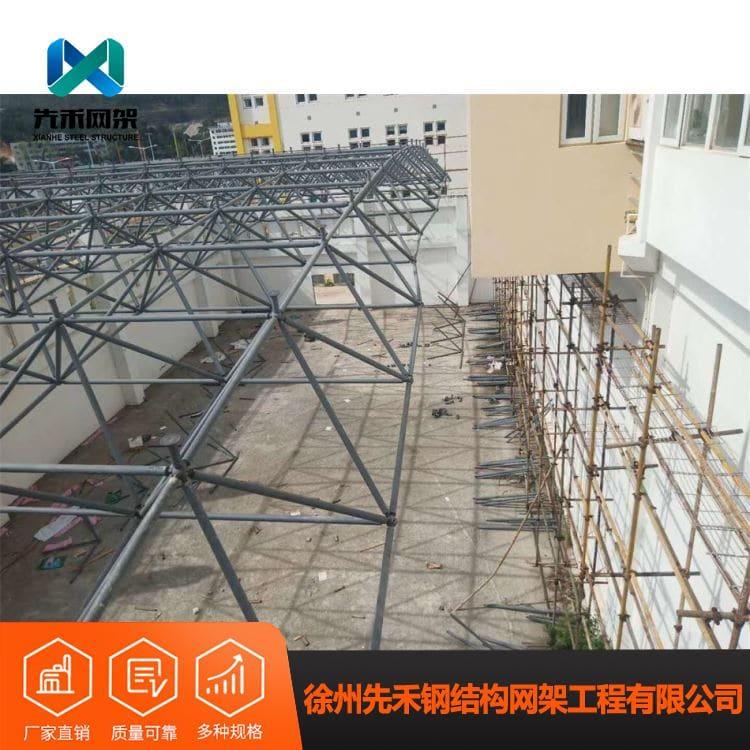 螺栓球网架 设计加工安装加油站钢结构网架 加油站钢结构网架价格实惠