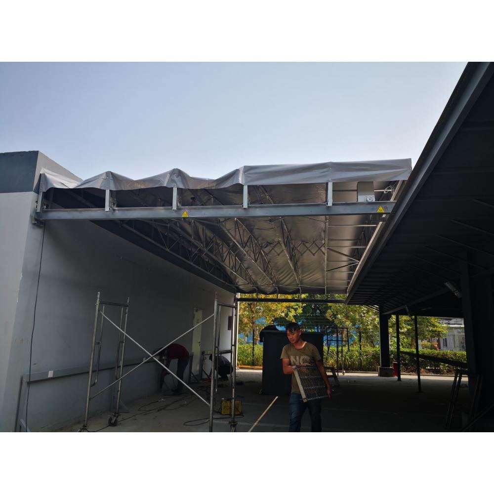 电动式推拉雨篷定制定做厂家批发 双开棚定制定做