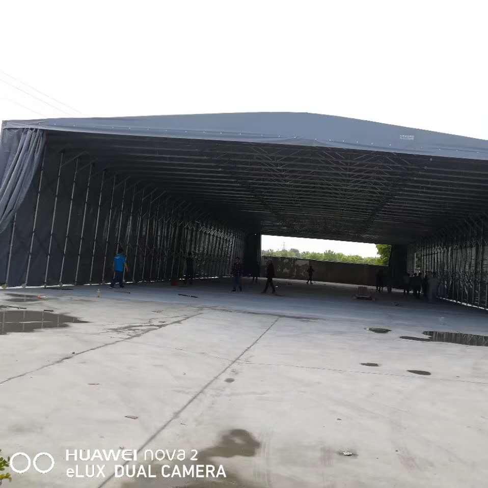 大型仓储苏州移动式推拉雨篷 厂家定制安装定做安装 户外推拉棚专业厂家