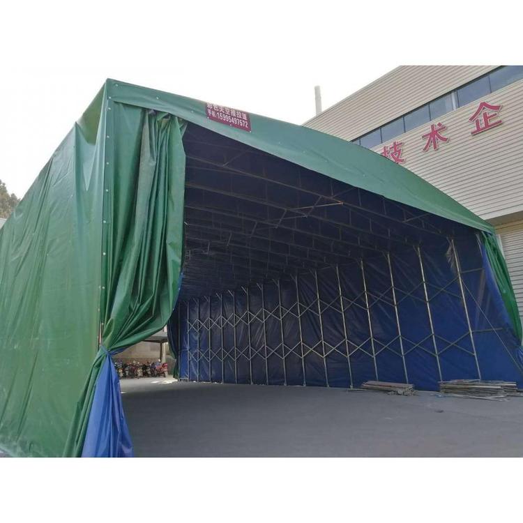 工厂仓库移动式推拉雨篷 昆山推拉棚厂家定制安装 手动推拉蓬上门免费测量