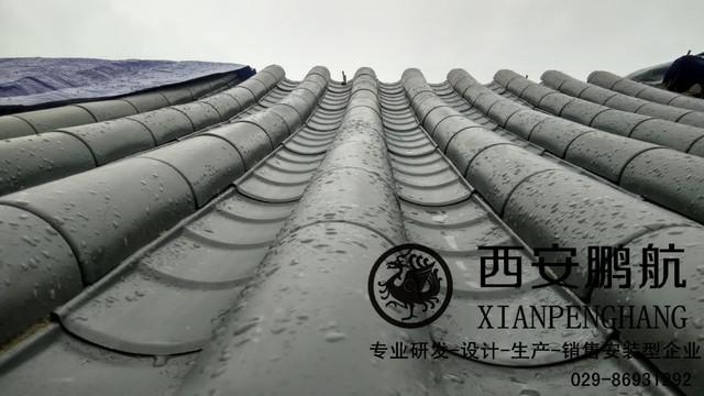 徽派金属瓦仿古屋檐瓦 中式门头瓦 滴水檐屋面屋脊瓦铝合金瓦厂家