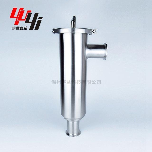 卫生级角式过滤器304不锈钢直角管道过滤器单联管道直通过滤器