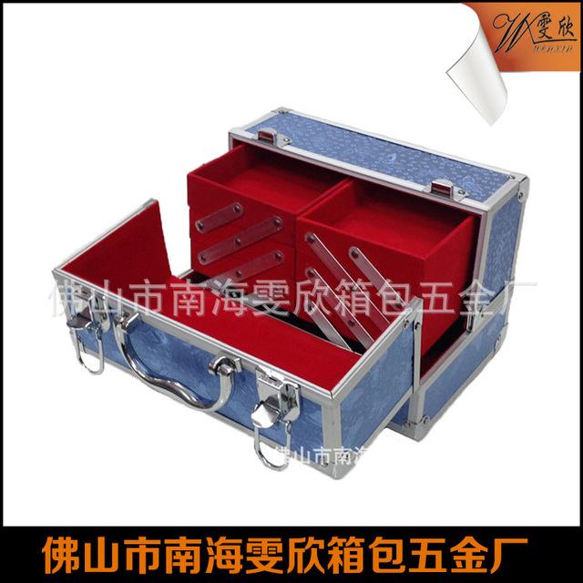新款上市 黑色铝合金化妆箱 化妆箱直销 化妆箱 现货
