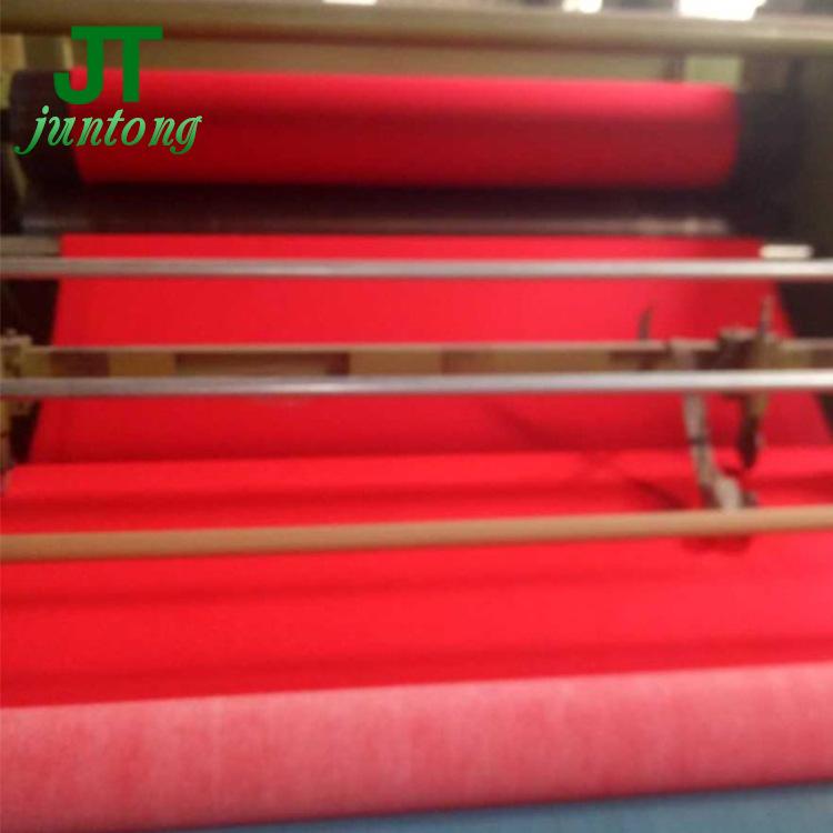 供应批发供应红色涤纶针刺无纺布 .圣诞绒.庆典婚庆用地毯