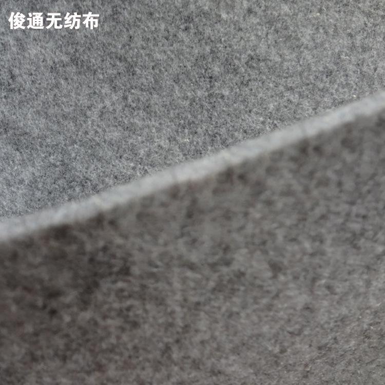供应批发地垫无纺布 烟灰色装饰用涤纶无纺布涤纶针刺无纺