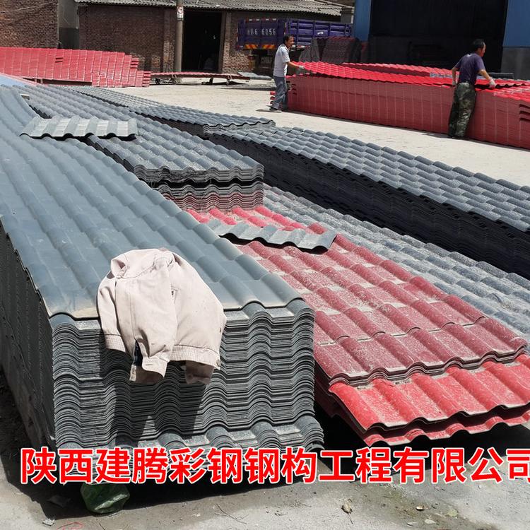 厂家供应 树脂瓦3.0mm厚 带网布 房顶隔热琉璃瓦平改坡装饰防腐瓦