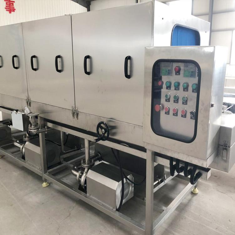 全自动周转箱清洗设备 周转筐清洗机加工定制 自动清洗消毒机