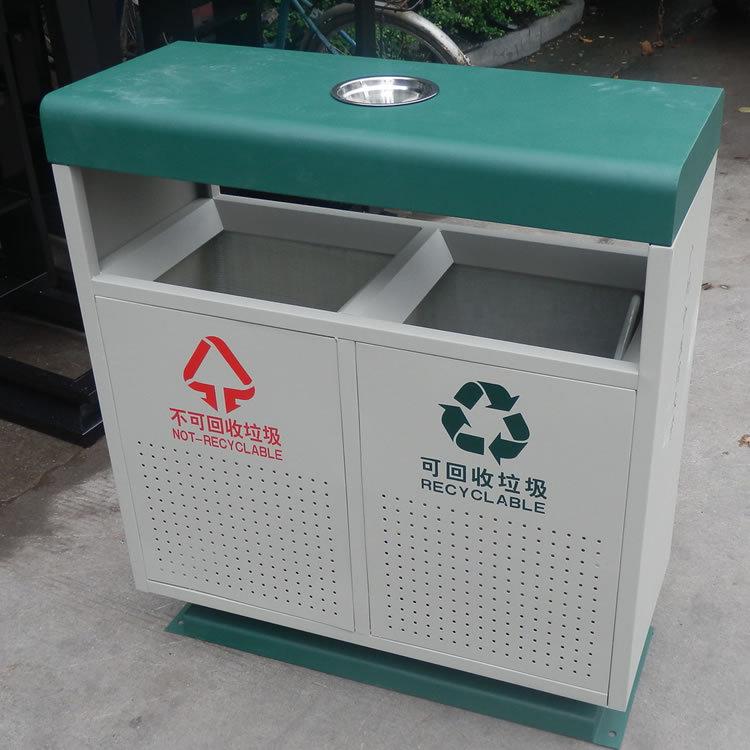 西安垃圾桶厂现货供应钢制分类垃圾桶 市政环卫垃圾箱可定制