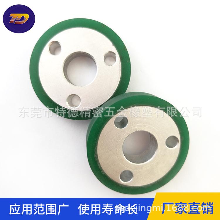 厂家定制聚氨酯包胶胶轮 丁晴橡胶胶轮 橡胶包胶耐磨滚轮