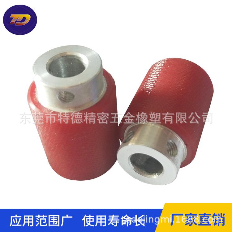 厂家供应自动化设备滑轮 耐磨防滑包胶滑轮 定做聚氨酯包胶滚轮