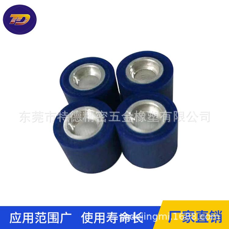 非标定制工业耐磨耐酸碱滑轮聚氨酯包胶胶轮物流专用静音橡胶滚轮