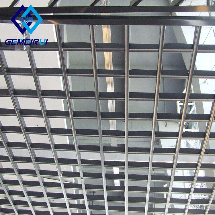 厂家直销新型装修拉丝吊顶钢格板  定做房屋装潢铝合金天花板格栅