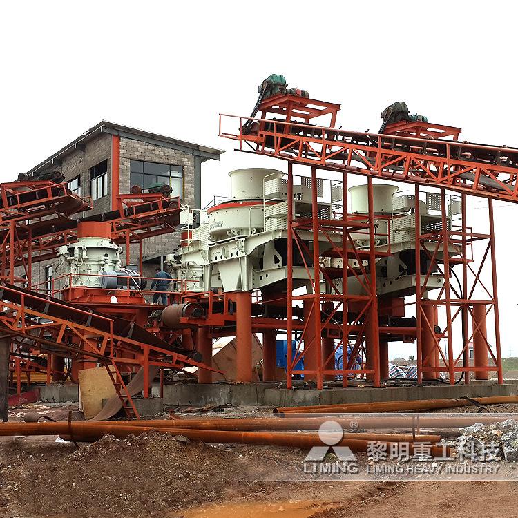 新型大型岩石粗碎破碎机细碎制砂机 沙石骨料生产线价格