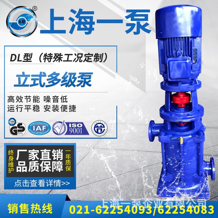 上海一泵DL立式管道多级离心泵高层给排水泵高扬程水泵立式多级泵