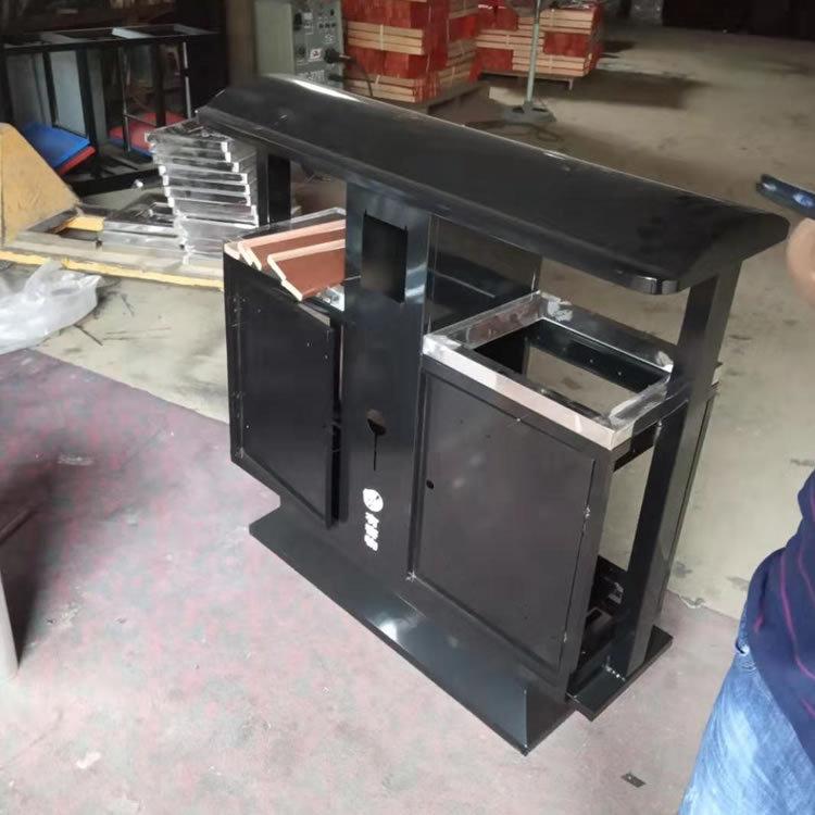 钢制垃圾箱现货供应 大量市政分类环保钢制垃圾箱 可定制送货安装