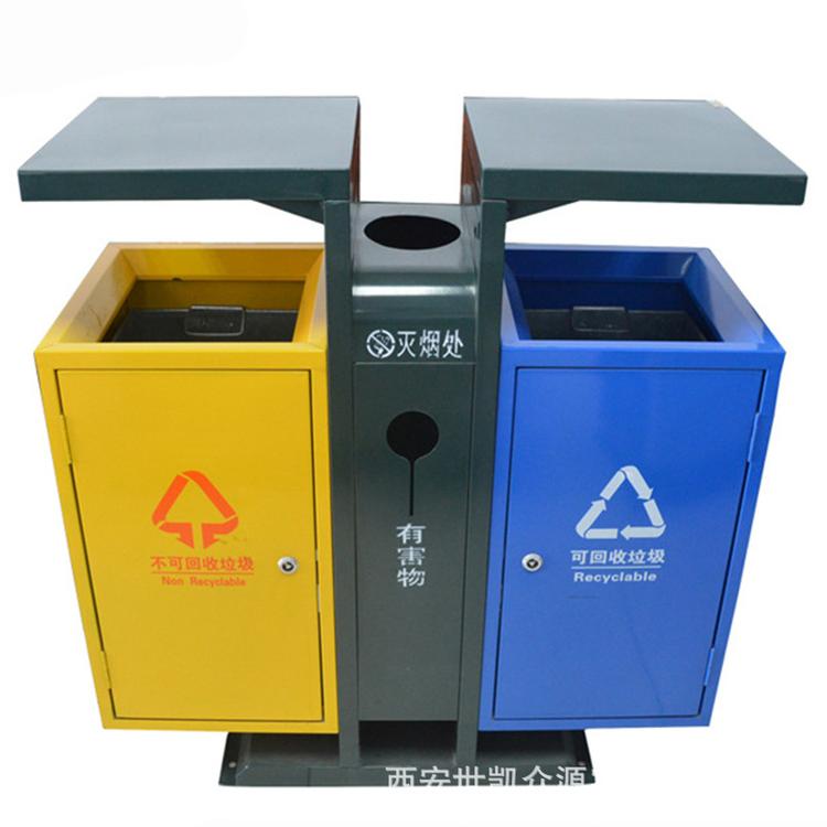 环卫不锈钢分类垃圾桶 304户外垃圾桶果皮箱 室外大号小区环保筒