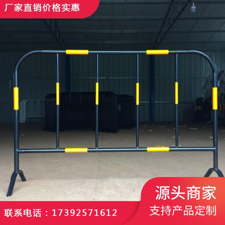 临时移动防护铁马护栏 反光膜边耳铁马围挡 会场人群铁马隔离栅栏