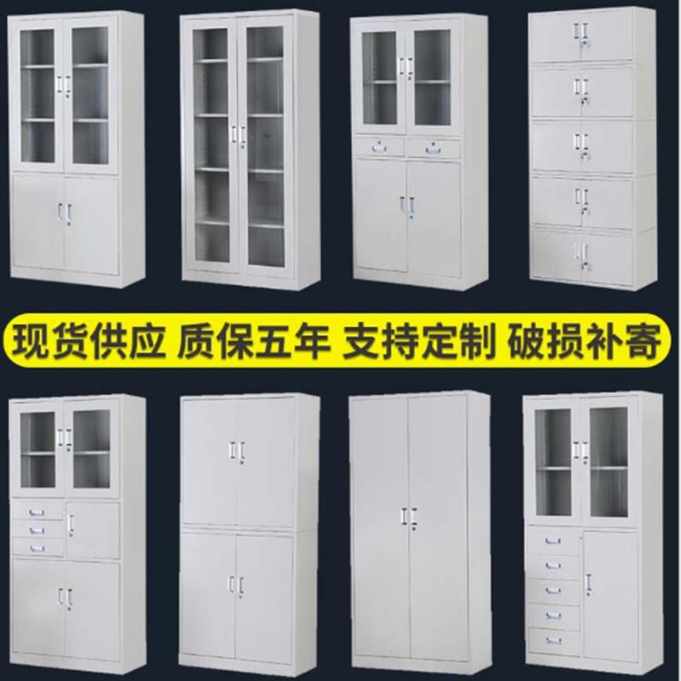 文件柜铁皮柜钢制办公对开玻璃财务档案柜储物器械文件柜厂家直销