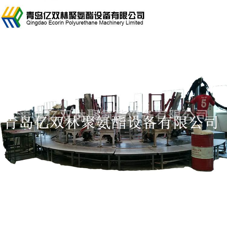 亿双林聚氨酯圆盘承重生产线 护具护肩聚氨酯浇注圆盘生产线