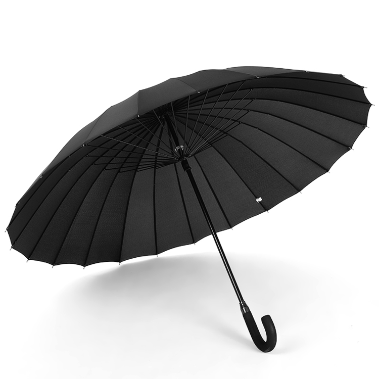 成人弯柄创意雨伞24骨男士商务礼品高尔夫广告伞定制logo防风雨伞