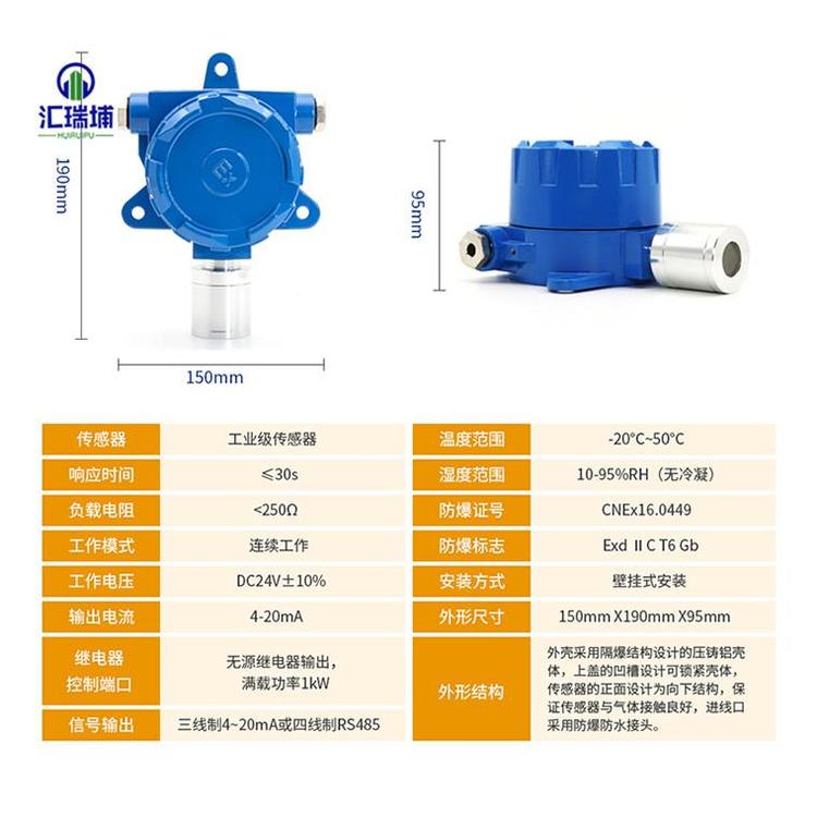 汇瑞埔固定单一HRP-T1000甲烷气体检测仪无显 检测报警仪器