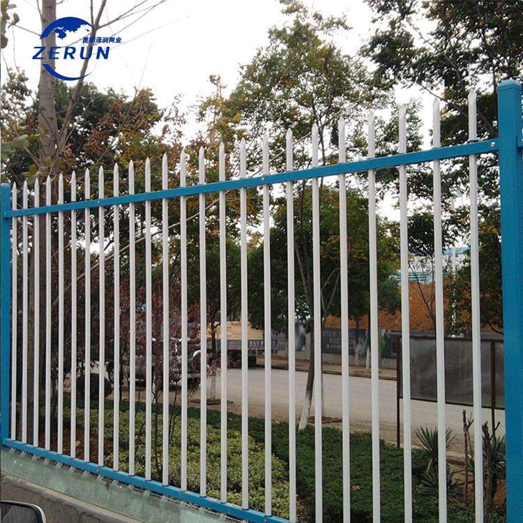 云南昆明静电喷涂锌钢护栏 小区隔离围栏批发可定制规格齐全
