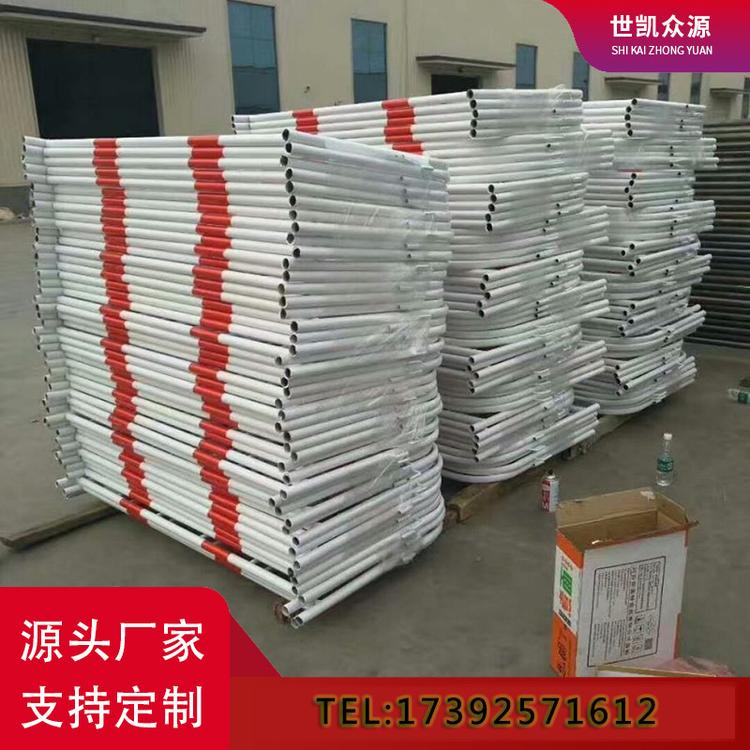供应道路安全隔离移动铁马护栏 定制施工铁马护栏 警示临边护栏