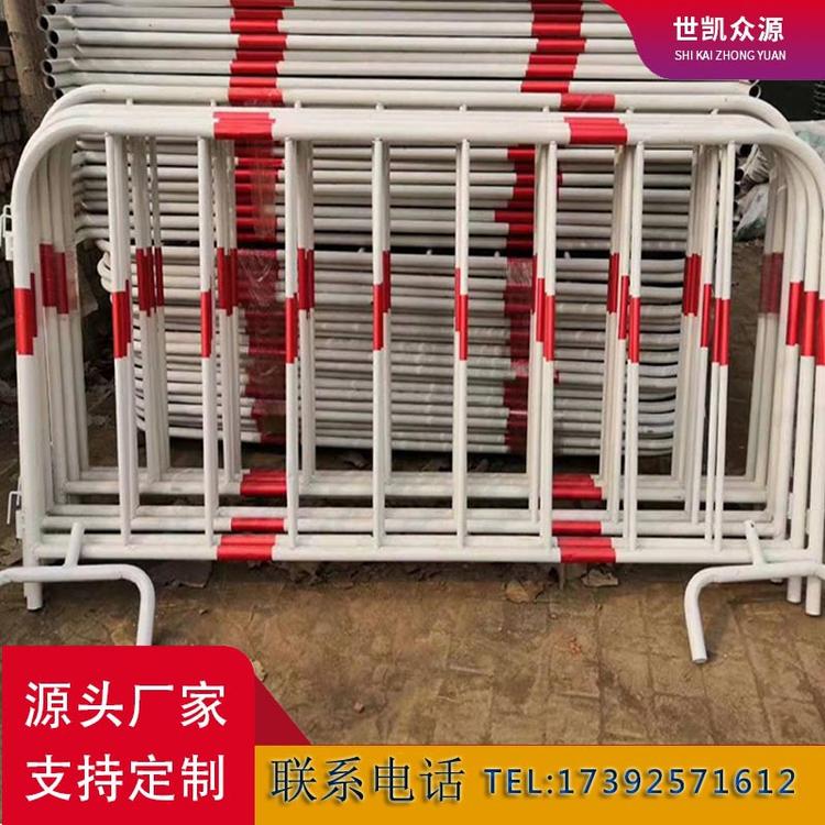定做加厚铁马护栏 黄黑金属可移动围栏加板印字 安全施工隔离护栏