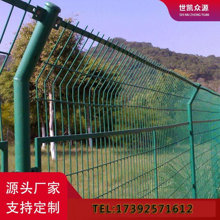 厂家生产 锌钢护栏 栅栏小区 别墅厂区室外绿蓝白喷塑铁艺围栏