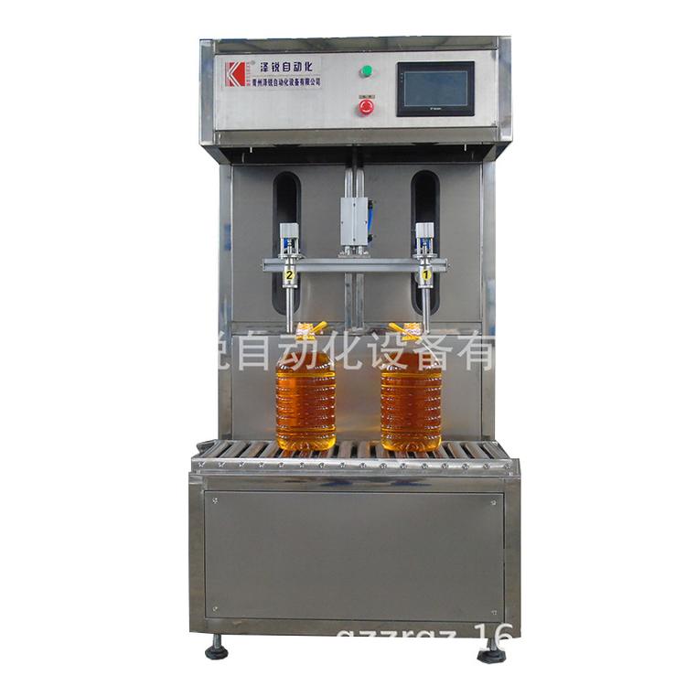 供应双头大豆油灌装机 18L中桶润滑油灌装机 半自动流量计灌装机
