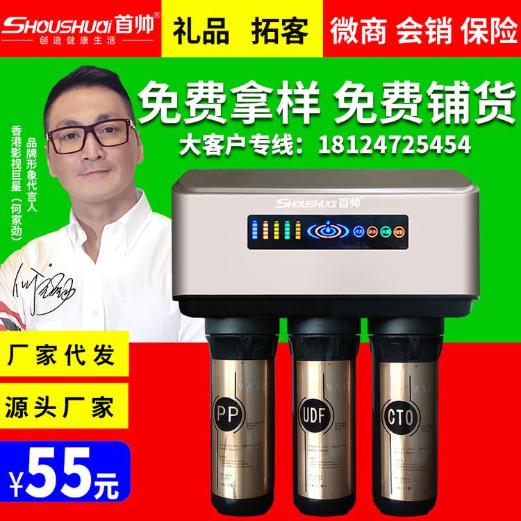 首帅五级过滤纯水机 RO反渗透净水机 家用厨房直饮净水器微商礼品