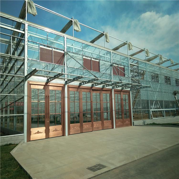 山东PC板玻璃智能温室大棚建造 玻璃连栋智能温室大棚 温室大棚