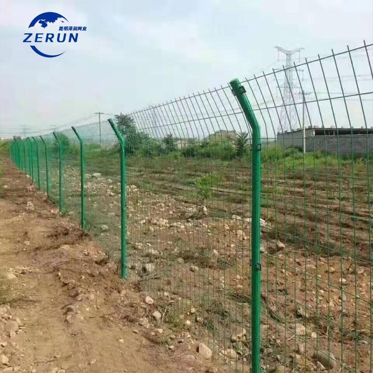 云南昆明公路隔离护栏双边丝护栏生产 铁丝网围栏生产
