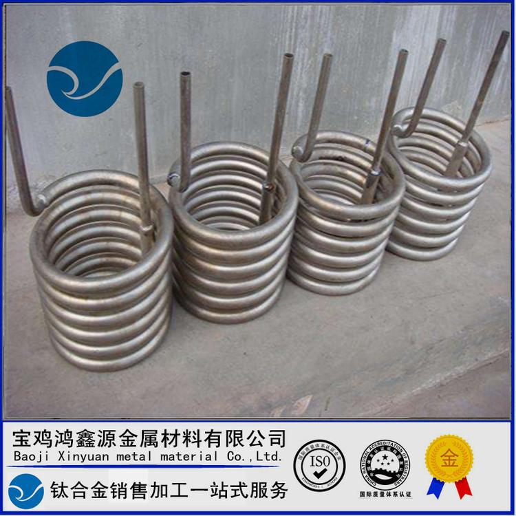 TA1钛管 TA2钛管 钛盘管 钛管蒸发器 鱼缸换热钛盘管 钛冷凝管