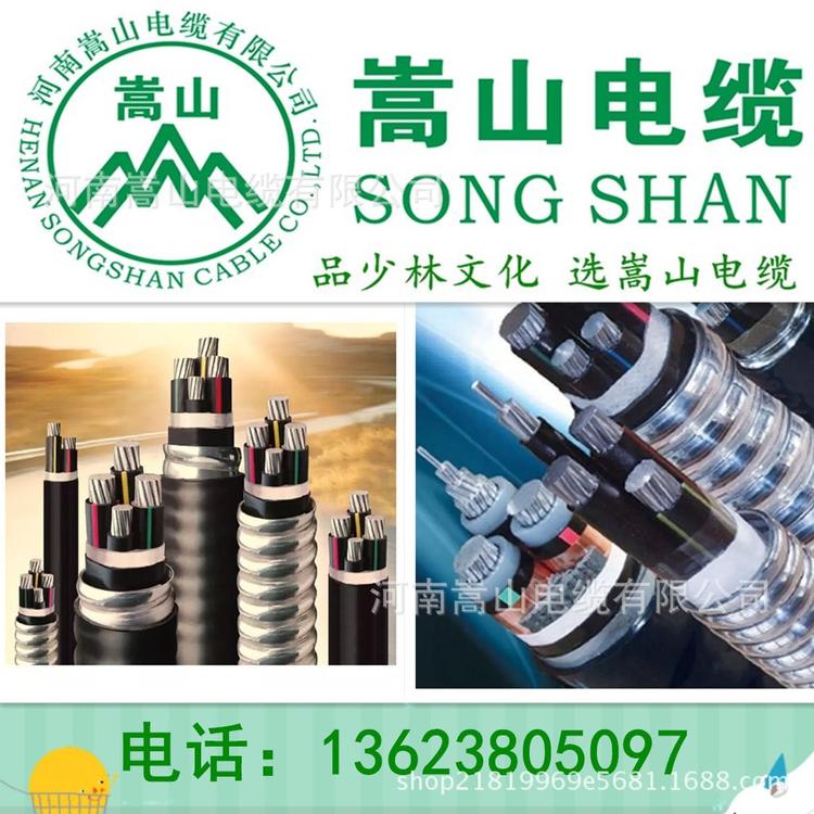 铠装铝合金电缆 YJHLV22 5等芯  河南国标电缆 嵩山线缆有限公司