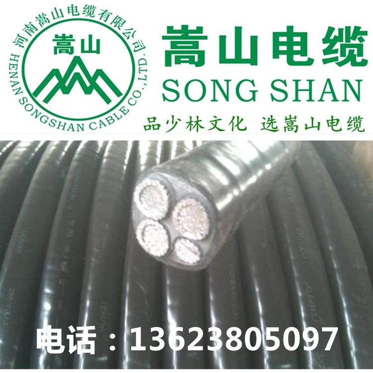 厂家直供铝芯低压电力电缆 ZCYJLV 铝芯电缆 河南嵩山电缆有限公司