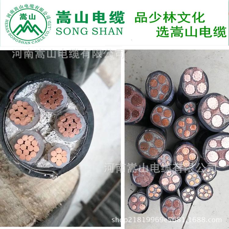 低压电力电缆 ZCYJV 3+1芯国标电缆嵩山线缆 铝芯电缆