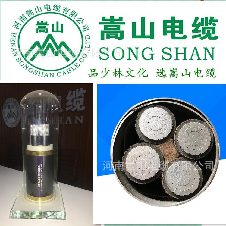 自锁铠装铝合金电缆无护套 AC90(YJLHS) 5等芯  河南嵩山国标电缆