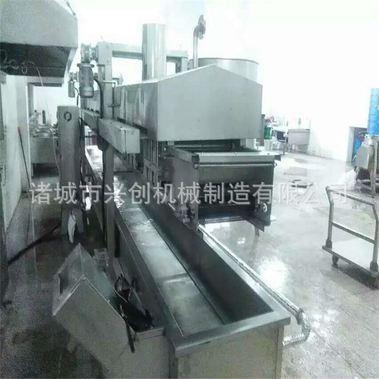 供应油炸鸡腿鸡排猪蹄全自动油炸机 油炸流水线报价