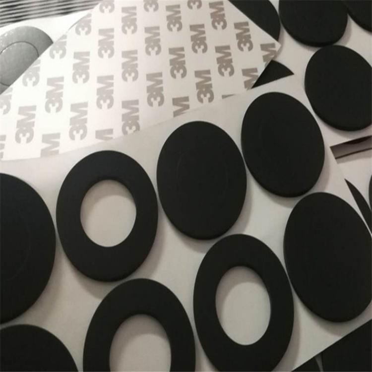 厂家大量供应 自粘橡胶垫 防滑硅胶垫片 圆形硅胶垫圈 泡棉模切
