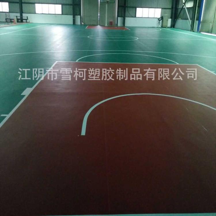 室内篮球场地 pvc运动地胶 荔枝纹木纹