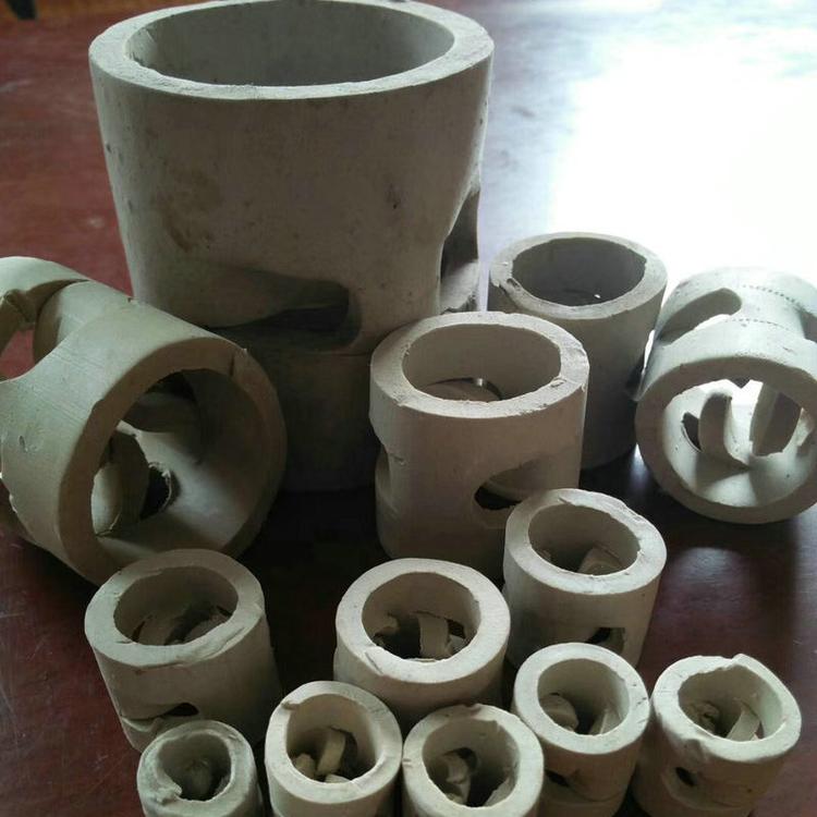 陶瓷鲍尔环化工填料 反应塔化工工业填料 厂家现货陶瓷鲍尔环填料
