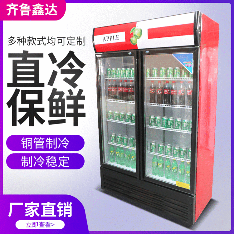 单门啤酒柜冷藏展示柜保鲜柜超市啤酒饮料柜商单门双门三门酒水柜