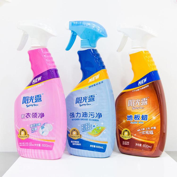 定制pet热收缩标签应用阳光露去油污瓶塑料外包装日用品包装定制