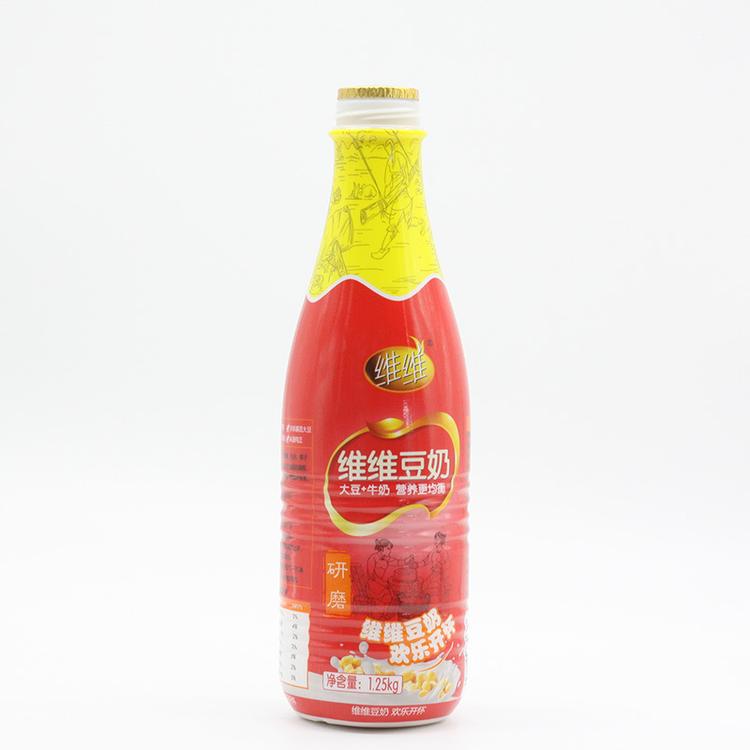 定制pet热收缩标签应用维维豆奶瓶塑料外包装日用品包装定制 直销
