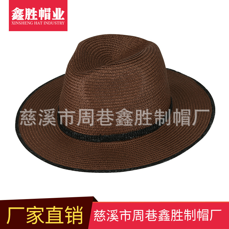 厂家供应PP草帽夏天休闲草帽遮阳草帽复古牛仔帽户外旅游草帽
