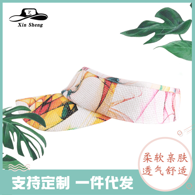 夏款棒球帽 户外出游运动帽空顶棒球帽加长檐遮阳印花棒球帽