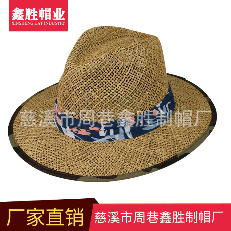 厂家供应咸草草帽复古草帽牛仔帽
